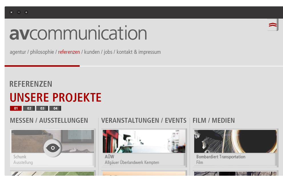 Browser Ansicht avcommunication GmbH