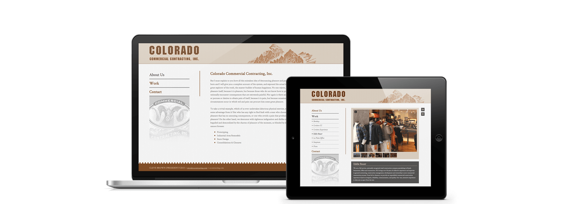 Desktop Ansicht: Colorado Commercial Contracting Inc. Headerbild
